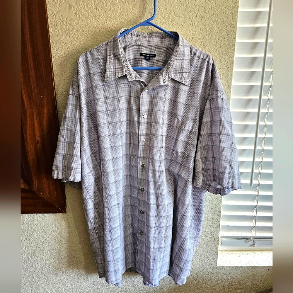 Van Heusen - Button Down Shirt Mens Big & Tall Short Sleeve 3XLT
